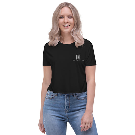 OMT Embroidered Crop Flowy Tee